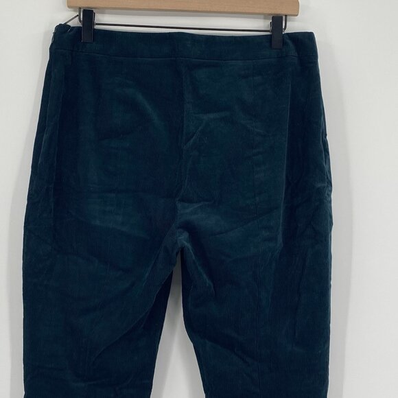 Theory Size 12 Green Poplar High Waist Stretch Oslo Corduroy Skinny Pants - Picture 15 of 15